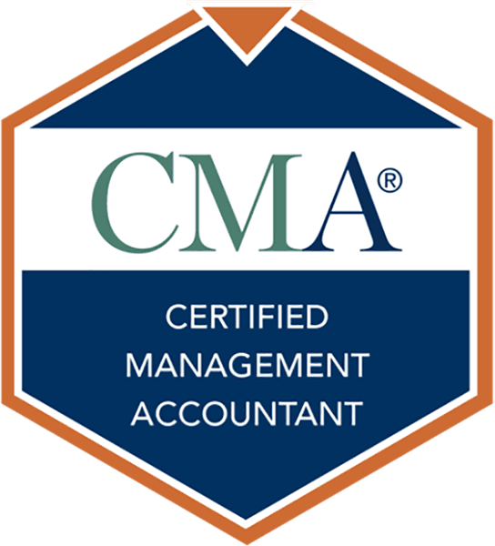 Official CMA Certified Management Accountant certification logo from the Institute of Management Accountants (IMA)